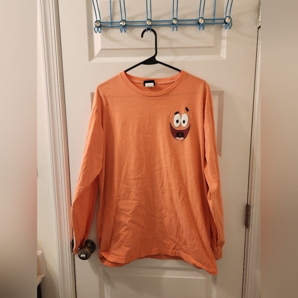 Set Of 2 Long‎ Sleeve Spongebob Patrick TShirts Universal Studios Size XL #Q350